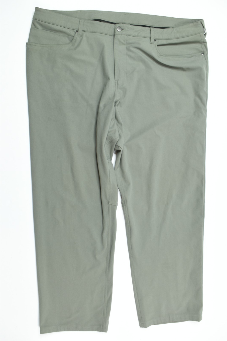 Lululemon ABC Chino Pants Mens 42 Grey Sage Classic Fit Stretch Comfort